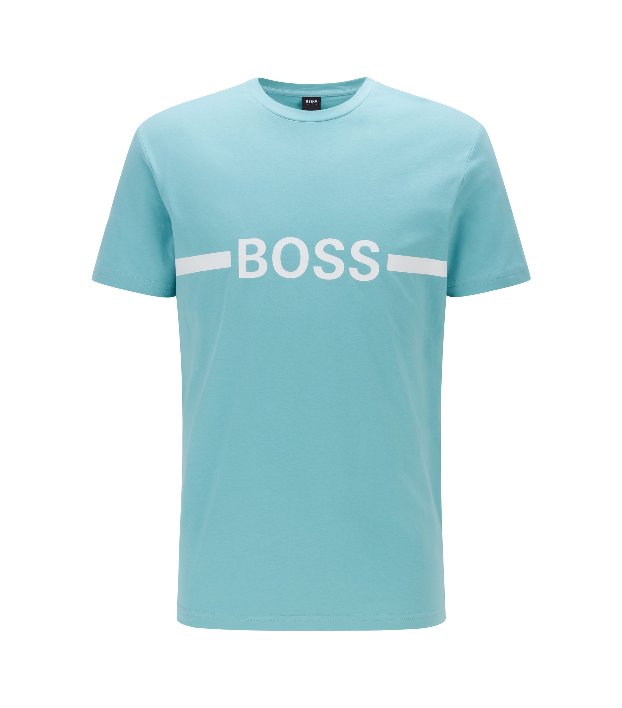 Hugo Boss Tee Cotton Round Neck Turquoise T-Shirt 
